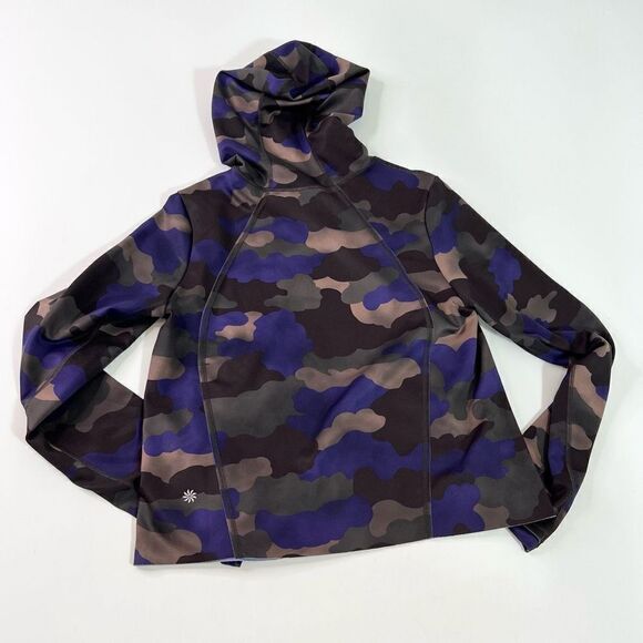 Athleta Pinnacle Hoodie Women's Small Multi-Color Camo Long Sleeve Pullover - Picture 9 of 10